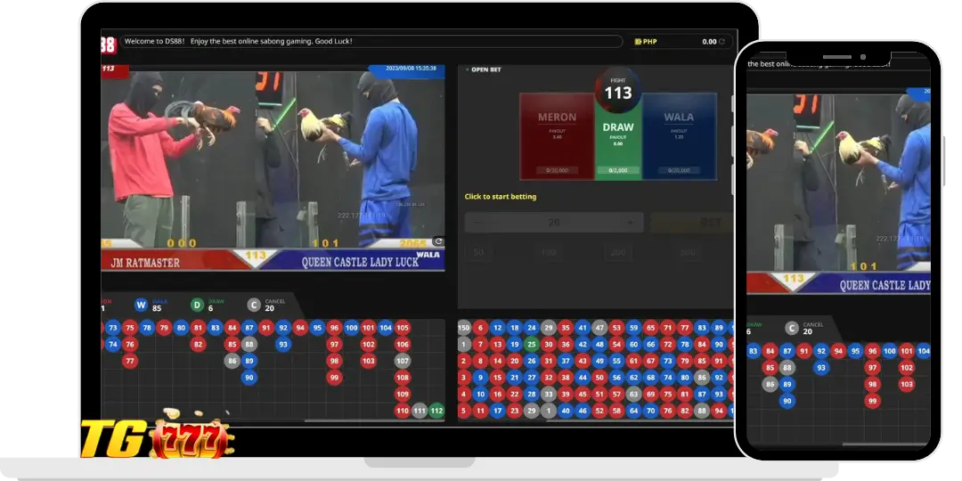 inter face sabong on pc & Mobile at TG777